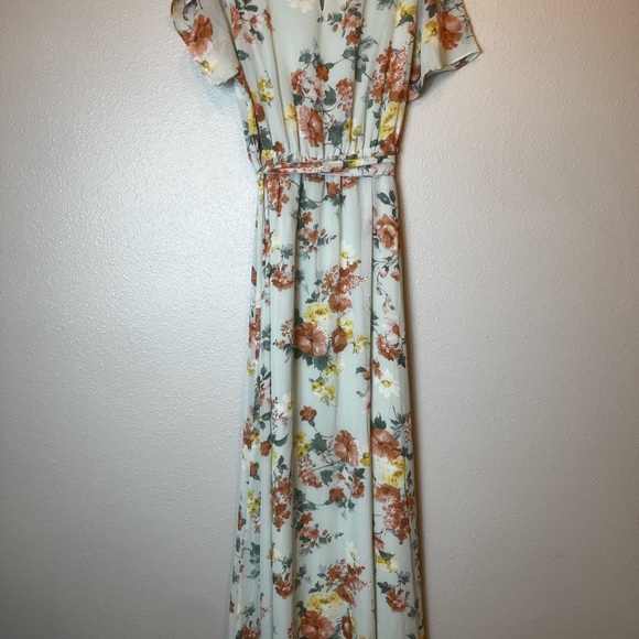 NWT Baltic Born Naomi Short Sleeve Maxi Dress in Sage Floral Size L - Picture 7 of 9